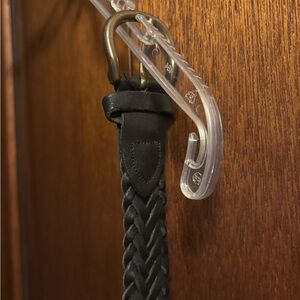 NWOT Black Braided Leather Belt